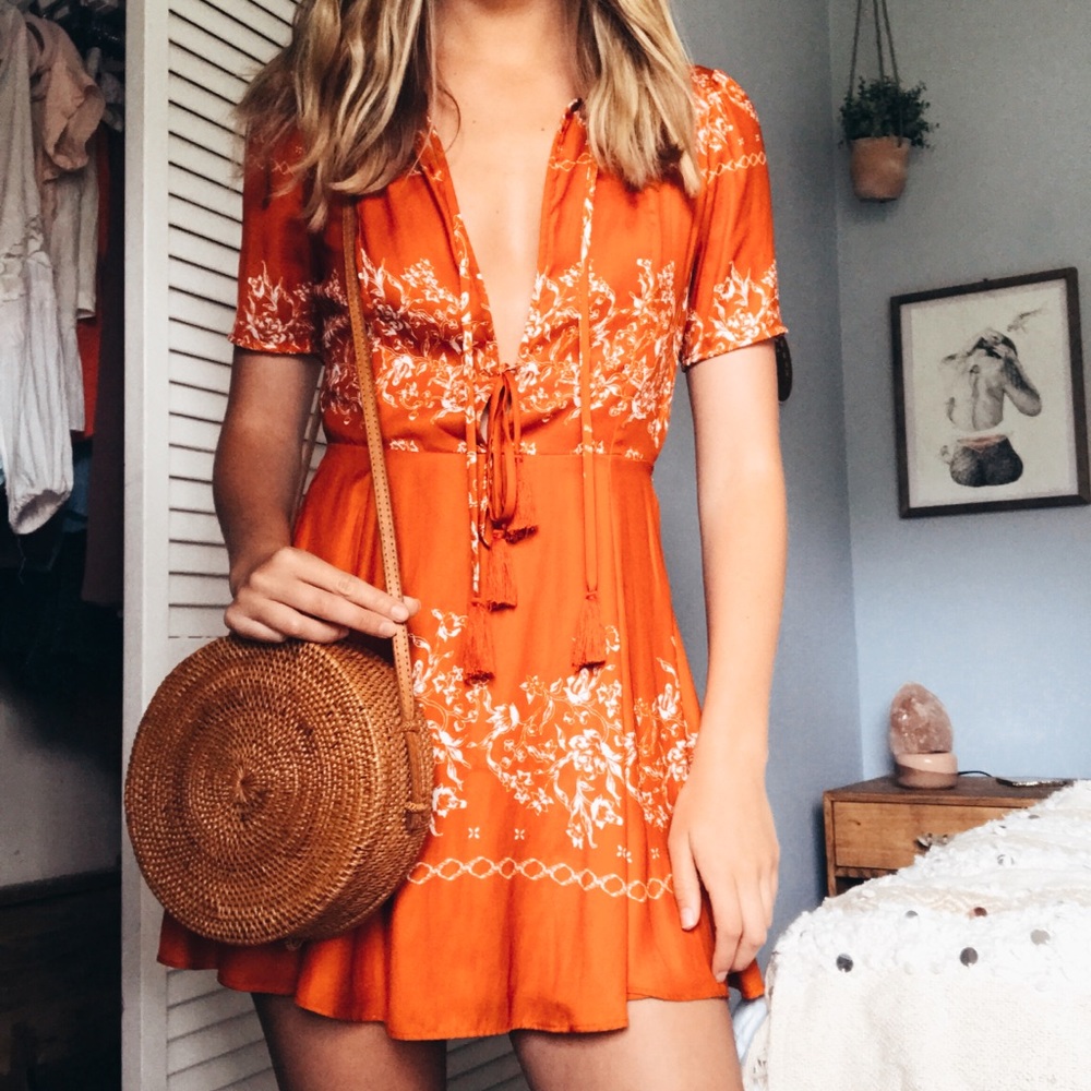 TALLULAH DRESS IN RED FLORAL STRIPE